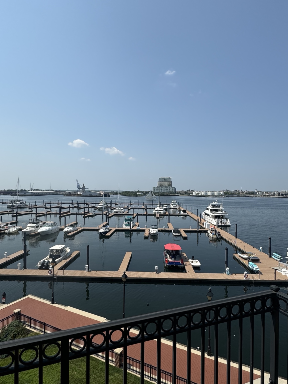 Marina and Baltimore Harbor viewed from a Canton waterfront residence